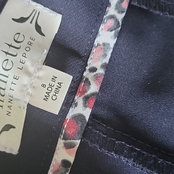 Nanette lepore size 8 navy blue petite dress pant - Picture 4 of 5